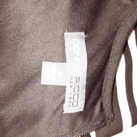 Black/Cream Striped Donna Ricco Dress - Picture 4 of 10